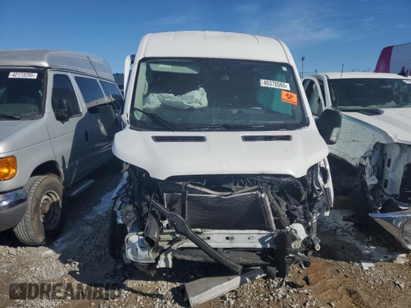 2023 Ford Transit Cargo with VIN 1FTBR1CG6PKB89510, listed as a Copart auction lot 46370565 with 180,309 mi miles and Salvage Title. Bid and sale history available at carsss.com. Image 5.