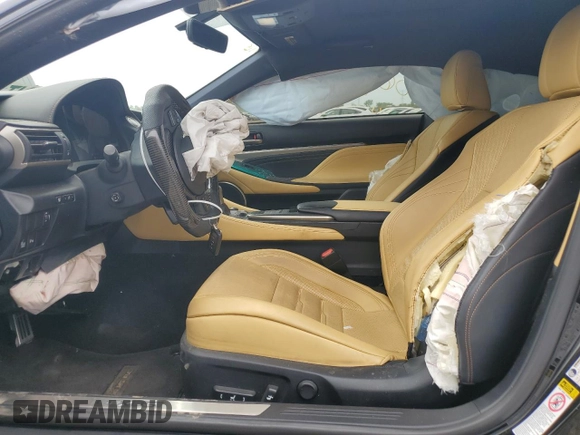 2016 Lexus RC 350 F Sport with VIN JTHSE5BC2G5007090, listed as a Copart auction lot 56938165 with 49,012 mi miles and Salvage title. Bid and sale history available at DreamBid. Image 7.
