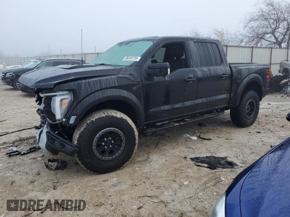 2024 Ford F-150 Raptor with VIN 1FTFW1RG2RFB14249, listed as a Copart auction lot 48995785 with 822 mi miles and Salvage Title. Bid and sale history available at DreamBid. Image 1.