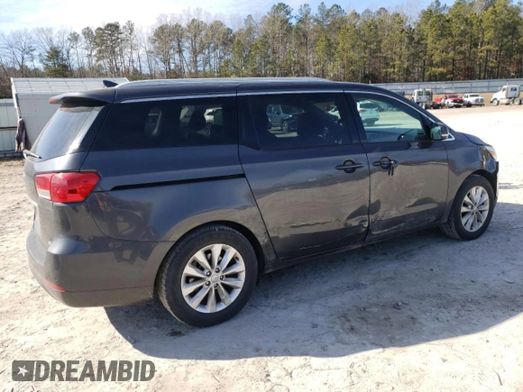 2016 Kia Sedona SX with VIN KNDMC5C11G6168909, listed as a Copart auction lot 42116425 with 69,117 mi miles and Salvage Title. Bid and sale history available at carsss.com. Image 3.