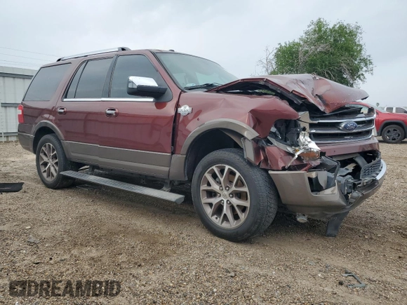 2015 Ford Expedition XLT with VIN 1FMJU1HT9FEF11131, listed as a Copart auction lot 51741355 with 136,988 mi miles and Salvage title. Bid and sale history available at DreamBid. Image 4.