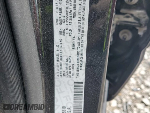 2020 Ram 1500 Rebel with VIN 1C6SRFLT5LN408810, listed as a Copart auction lot 56894725 with 49,089 mi miles and Salvage title. Bid and sale history available at DreamBid. Image 12.