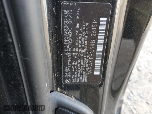 2011 BMW 3 Series 335i xDrive with VIN WBAKF9C54BE261816, listed as a Copart auction lot 48922125 with 77,132 mi miles and Salvage Title. Bid and sale history available at carsss.com. Image 12.