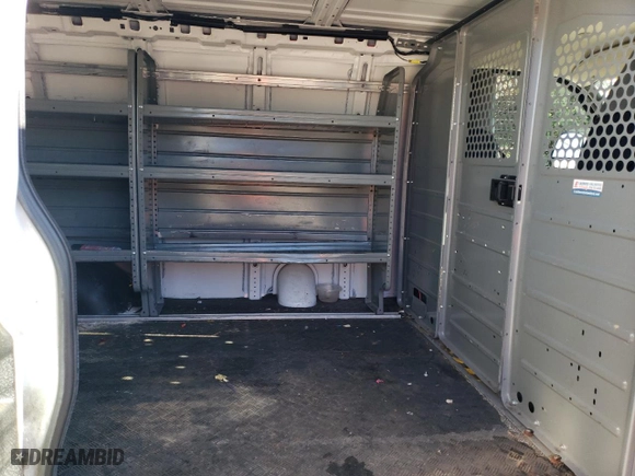 2019 GMC Savana Cargo Van with VIN 1GTW7AFG6K1294520, listed as a Copart auction lot 83498774 with 145,685 mi miles and Salvage Title. Bid and sale history available at carsss.com. Image 10.