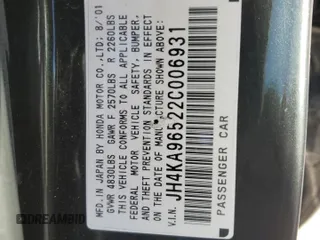 2002 Acura RL z VIN JH4KA96522C006931, wystawiony jako Copart lot #55517035 z przebiegiem 140 035 mil mil oraz Szkoda całkowita • Salvage title. Historia ofert i sprzedaży dostępna na DreamBid. Obrazek 12.