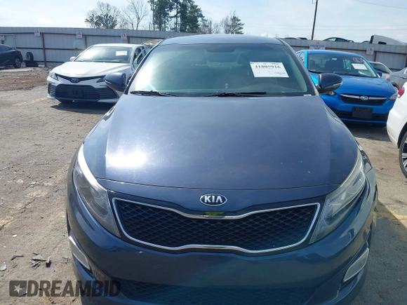 2015 Kia Optima LX with VIN 5XXGM4A74FG417988, listed as a IAAI auction lot 41805916 with 135,000 mi miles. Bid and sale history available at carsss.com. Image 12.