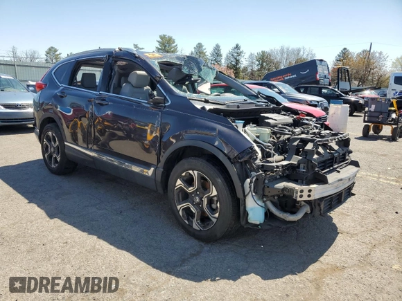 2018 Honda CR-V Touring with VIN 2HKRW2H95JH685749, listed as a Copart auction lot 53828605 with Not Provided miles and Salvage Title. Bid and sale history available at carsss.com. Image 4.