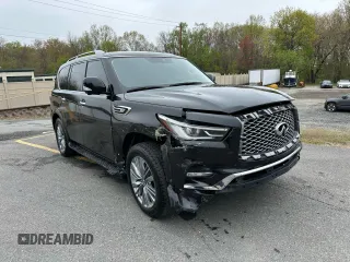 2021 Infiniti QX80 Premium Select with VIN JN8AZ2AF6M9718439, listed as a Copart auction lot 55782665 with 70,168 mi miles and Clean Title. Bid and sale history available at DreamBid. Image 4.