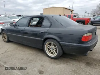 2001 BMW 7 Series 740iL with VIN WBAGH83471DP29656, listed as a Copart auction lot 49948115 with 0 mi miles and Salvage Title. Bid and sale history available at carsss.com. Image 2.