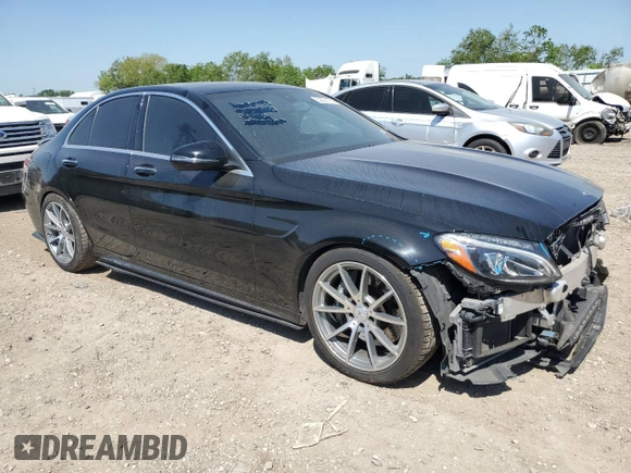 2017 Mercedes-Benz C 63 AMG with VIN 55SWF8GB6HU232905, listed as a Copart auction lot 52523195 with 78,396 mi miles and Salvage title. Bid and sale history available at DreamBid. Image 4.
