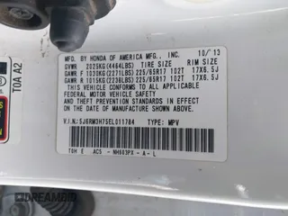 2014 Honda CR-V EX-L with VIN 5J6RM3H75EL011784, listed as a IAAI auction lot 41858861 with 236,805 mi miles and . Bid and sale history available at carsss.com. Image 9.