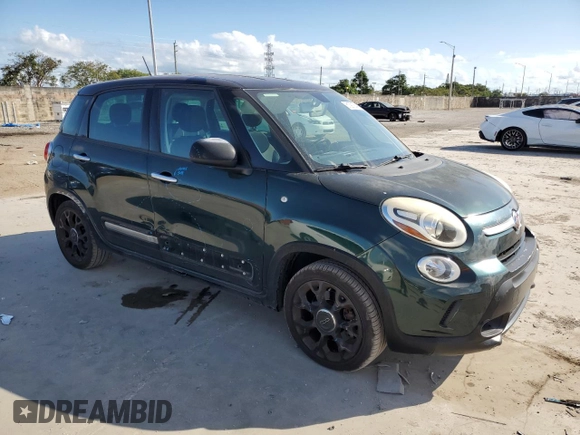 2015 FIAT 500L Urbana Trekking with VIN ZFBCFADHXFZ035105, listed as a Copart auction lot 81391264 with 79,737 mi miles and Salvage Title. Bid and sale history available at carsss.com. Image 4.