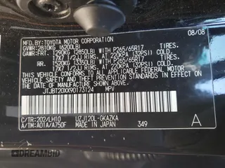 2009 Lexus GX 470 z VIN JTJBT20XX90173124, wystawiony jako Copart lot #51926325 z przebiegiem 137 719 mil mil oraz Szkoda całkowita • Salvage title. Historia ofert i sprzedaży dostępna na DreamBid. Obrazek 13.