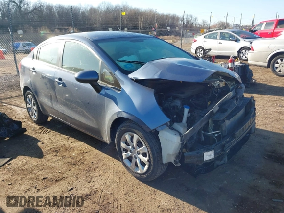 2016 Kia Rio LX with VIN KNADM4A3XG6584059, listed as a IAAI auction lot 41787321 with 58,003 mi miles. Bid and sale history available at carsss.com. Image 1.