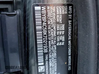 2019 BMW i3 z VIN WBY8P4C58K7D21938, wystawiony jako Copart lot #53916115 z przebiegiem 39 420 mil mil oraz Szkoda całkowita • Salvage title. Historia ofert i sprzedaży dostępna na DreamBid. Obrazek 12.