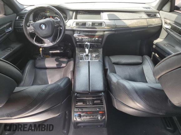 2014 BMW 7 Series 740Li with VIN WBAYE4C57ED137727, listed as a Copart auction lot 51847244 with 136,495 mi miles and Salvage Title. Bid and sale history available at carsss.com. Image 8.