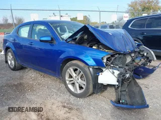 2013 Dodge Avenger SXT with VIN 1C3CDZCG4DN742235, listed as a IAAI auction lot 40626834 with 141,217 mi miles and . Bid and sale history available at carsss.com. Image 1.