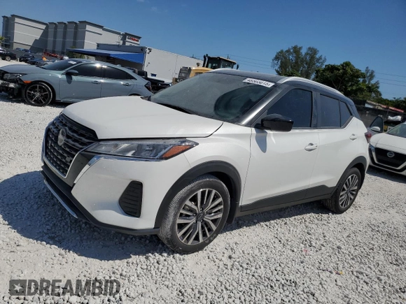 2023 Nissan Kicks SV with VIN 3N1CP5CV7PL526381, listed as a Copart auction lot 48503015 with 14,808 mi miles and Salvage Title. Bid and sale history available at DreamBid. Image 1.