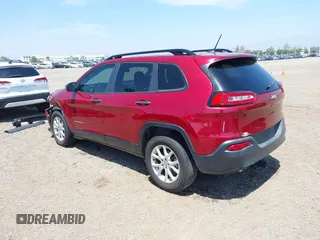 2016 Jeep Cherokee Sport with VIN 1C4PJLAB8GW216912, listed as a IAAI auction lot 42336479 with 104,396 mi miles and . Bid and sale history available at DreamBid. Image 3.