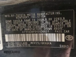 2004 Toyota Solara SE with VIN 4T1FA38P64U036621, listed as a Copart auction lot 46827595 with 127,167 mi miles and Salvage Title. Bid and sale history available at carsss.com. Image 12.