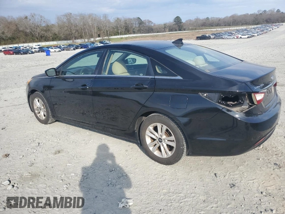 2013 Hyundai Sonata GLS with VIN 5NPEB4AC1DH553829, listed as a Copart auction lot 44601845 with 107,567 mi miles and Salvage Title. Bid and sale history available at carsss.com. Image 2.
