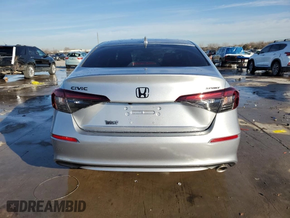 2025 Honda Civic Sedan Sport with VIN 2HGFE2F50SH554911, listed as a Copart auction lot 88038905 with 0 mi miles and Salvage Title. Bid and sale history available at carsss.com. Image 6.