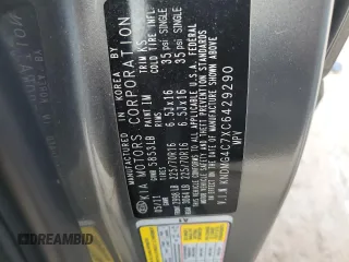 2012 Kia Sedona LX with VIN KNDMG4C7XC6429290, listed as a Copart auction lot 75205014 with 131,359 mi miles and Salvage Title. Bid and sale history available at carsss.com. Image 13.