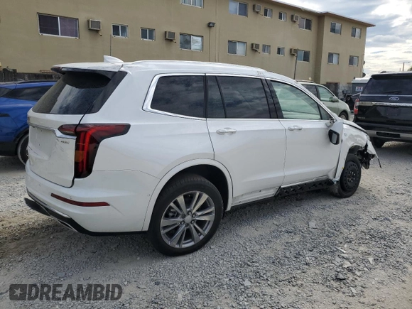 2024 Cadillac XT6 FWD Premium Luxury with VIN 1GYKPCRS2RZ708893, listed as a Copart auction lot 74565354 with 4,329 mi miles and Salvage Title. Bid and sale history available at carsss.com. Image 3.