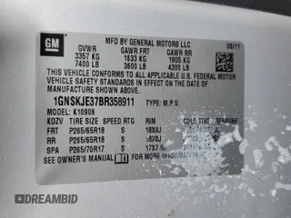 2011 Chevrolet Suburban LT with VIN 1GNSKJE37BR358911, listed as a Copart auction lot 73111044 with 163,437 mi miles and Clean Title. Bid and sale history available at carsss.com. Image 13.