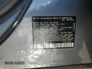 2024 Volkswagen Atlas SE с VIN 1V2LE2CAXRC257420, выставлен на аукционе Copart как лот 44752985 с пробегом Не указан миль и Списание • Salvage title. История ставок и продаж доступна на DreamBid. Изображение 13.