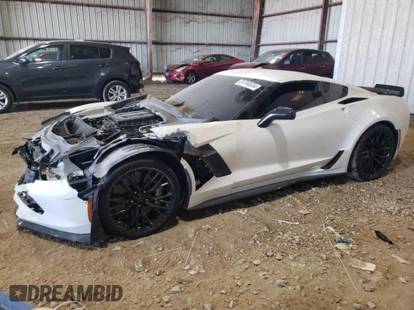 2017 Chevrolet Corvette Z06 1LZ with VIN 1G1YP2D62H5603161, listed as a Copart auction lot 81740534 with 26,922 mi miles and Salvage Title. Bid and sale history available at carsss.com. Image 1.
