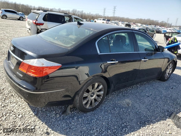 2009 Hyundai Genesis with VIN KMHGC46E09U027023, listed as a Copart auction lot 48718875 with 202,834 mi miles and Salvage Title. Bid and sale history available at carsss.com. Image 3.