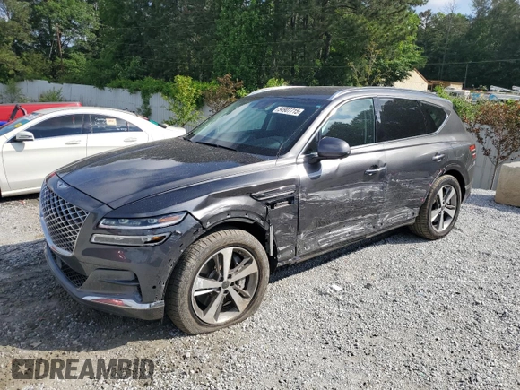 2023 Genesis GV80 with VIN KMUHBDSB4PU107507, listed as a Copart auction lot 54907715 with 89,970 mi miles and Salvage title. Bid and sale history available at DreamBid. Image 1.
