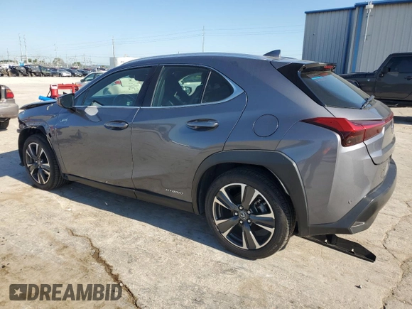 2019 Lexus UX 250h with VIN JTHU9JBH1K2004628, listed as a Copart auction lot 56522165 with 103,168 mi miles and Salvage title. Bid and sale history available at DreamBid. Image 2.
