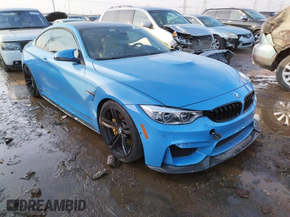 2017 BMW M4 with VIN WBS3R9C57HK709595, listed as a Copart auction lot 31288012 with 0 mi miles. Bid and sale history available at carsss.com. Image 1.