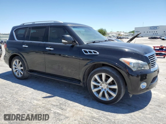 2014 Infiniti QX80 with VIN JN8AZ2NEXE9064208, listed as a Copart auction lot 57646125 with 181,361 mi miles and Clean title. Bid and sale history available at DreamBid. Image 4.