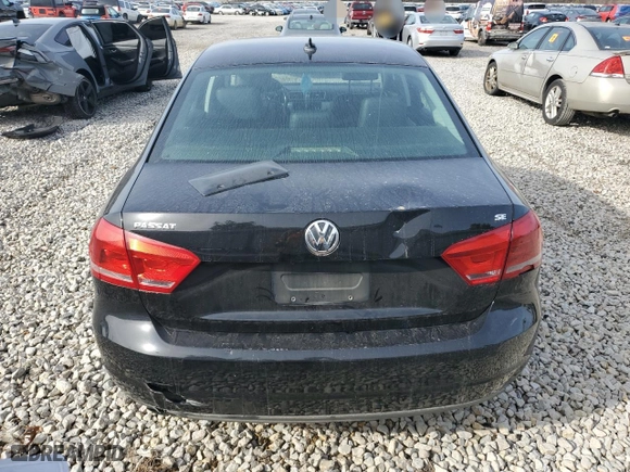 2013 Volkswagen Passat SE w/Sunroof with VIN 1VWBH7A33DC138085, listed as a Copart auction lot 42794035 with 129,473 mi miles and Salvage Title. Bid and sale history available at carsss.com. Image 6.