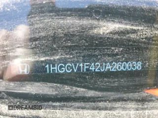 2018 Honda Accord EX with VIN 1HGCV1F42JA260038, listed as a Copart auction lot 44267305 with 59,176 mi miles and Salvage Title. Bid and sale history available at DreamBid. Image 14.