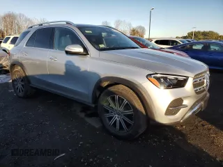 2025 Mercedes-Benz GLE 350 with VIN 4JGFB4FB9SB331036, listed as a Copart auction lot 41827195 with 279 mi miles and Salvage title. Bid and sale history available at DreamBid. Image 4.