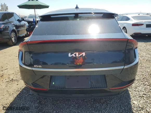 2023 Kia EV6 Wind with VIN KNDC34LA0P5150347, listed as a Copart auction lot 50260525 with 18,320 mi miles and Salvage Title. Bid and sale history available at carsss.com. Image 6.