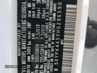 2017 Kia Sorento SX z VIN 5XYPK4A50HG296590, wystawiony jako Copart lot #48971685 z przebiegiem 125 691 mil mil oraz Szkoda całkowita • Salvage title. Historia ofert i sprzedaży dostępna na DreamBid. Obrazek 13.