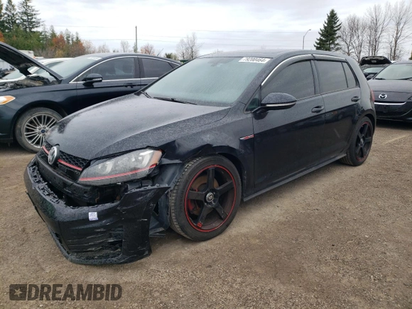 2015 Volkswagen Golf GTI S with VIN 3VW5T7AU1FM004553, listed as a Copart auction lot 79200464 with 318,806 mi miles and Salvage Title. Bid and sale history available at carsss.com. Image 1.