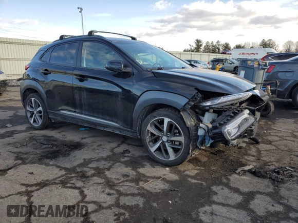 2021 Hyundai Kona Ultimate with VIN KM8K5CA50MU602588, listed as a Copart auction lot 45122075 with 32,341 mi miles and Clean Title. Bid and sale history available at carsss.com. Image 4.