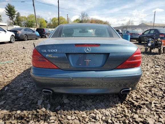 2005 Mercedes-Benz SL 500 with VIN WDBSK75F95F092348, listed as a Copart auction lot 54064975 with Not Provided miles and Clean Title. Bid and sale history available at DreamBid. Image 6.