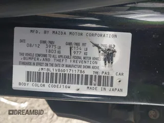 2013 Mazda 3 i Touring with VIN JM1BL1V86D1711786, listed as a IAAI auction lot 41936547 with 162,731 mi miles and . Bid and sale history available at DreamBid. Image 9.