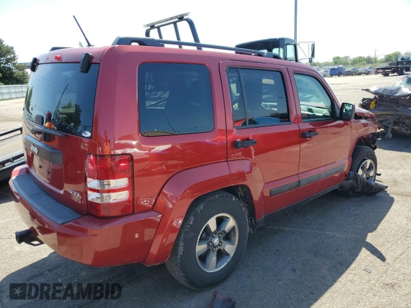 2008 Jeep Liberty Sport z VIN 1J8GN28K68W143375, wystawiony jako Copart lot #56186215 z przebiegiem 64 472 mil mil oraz Szkoda całkowita • Salvage title. Historia ofert i sprzedaży dostępna na DreamBid. Obrazek 3.