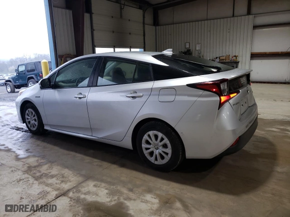 2019 Toyota Prius L Eco with VIN JTDKARFU6K3088882, listed as a Copart auction lot 52858895 with 40,442 mi miles and Salvage Title. Bid and sale history available at carsss.com. Image 2.