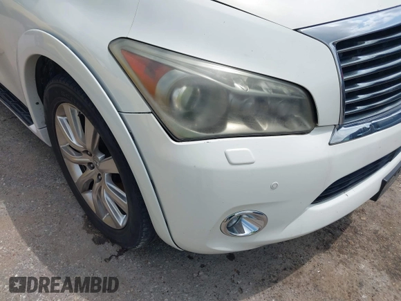 2012 Infiniti QX56 7-passenger with VIN JN8AZ2NF0C9517001, listed as a IAAI auction lot 42101650 with 225,257 mi miles. Bid and sale history available at carsss.com. Image 6.