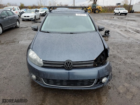 2013 Volkswagen Golf with VIN WVWDA7AJ1DW129799, listed as a Copart auction lot 79706374 with 257,716 mi miles and Salvage Title. Bid and sale history available at carsss.com. Image 5.