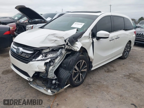 2018 Honda Odyssey Elite with VIN 5FNRL6H90JB064823, listed as a IAAI auction lot 41510216 with 48,223 mi miles. Bid and sale history available at carsss.com. Image 2.